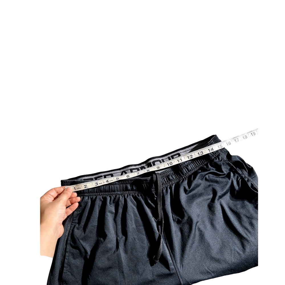 Under Armour HeatGear Mens XL Black Loose Fit Athletic Training Shorts Pockets - Picture 4 of 7